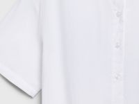 Рубашка с коротким рукавом для девочек, Белый