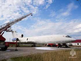 Пожарно-тактические учения провели в аэропорту Якутска