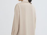 Блузка из сатина, Бежевый