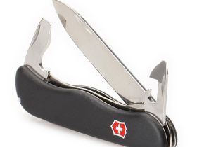 Нож перочинный Victorinox Picknicker, сталь X55CrMo14, рукоять Nylon, черный, 11 функций, 111мм
