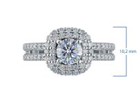 Кольцо из белого золота э4712кц07166700