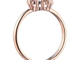 Классическое кольцо из красного золота с бриллиантами э0201кц10170800