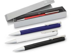 Ручка шариковая LAMY 206 logo, M16 Матовая сталь