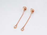 Пусеты из красного золота с бриллиантами э0201пс04181500