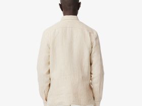 Мужская льняная рубашка Lacoste в полоску