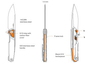 Складной нож Ruike P875-SZ, сталь 14C28N