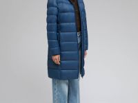 Стеганый пуховик с натуральным пухом