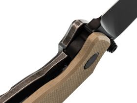 Нож Barmaley Knives Seadevil, сталь D2, рукоять G10/сталь, песочный