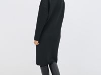 Платье с вырезом лодочка, Черный