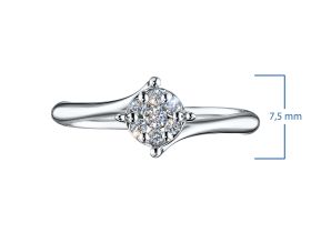 Классическое кольцо из белого золота э4712кц09200304_white