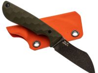 Фиксированный нож Exodus EDC Карма Варн №1, сталь VG-10, рукоять G10, олива