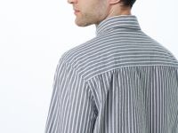 Рубашка из жатого хлопка, Серый