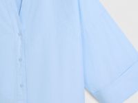 Рубашка в полоску с рукавом 3/4, Голубой