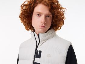 Мужской стёганный жилет Lacoste с высоким воротом