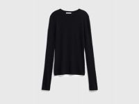 Вязаный джемпер с шерстью, Черный