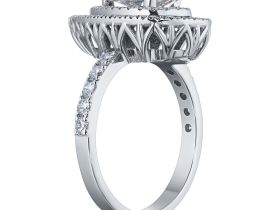 Кольцо из белого золота с бриллиантами э4701кц11180500