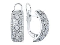 Серьги из белого золота с бриллиантами э0901сг11210918