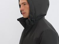 Утеплённая куртка с капюшоном, Серый