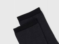 Высокие носки в полоску, Серый