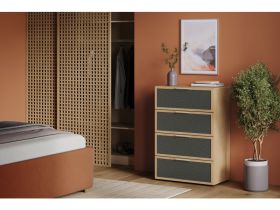 Комод Флавир 70x102 Рогожка Графитовый