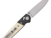 Складной нож Bear & Son Cutlery Lawman, сталь D2, рукоять кость/карбон, белый