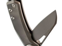 Складной нож Dr.Tech D4281G, сталь M390, рукоять TC4, серый