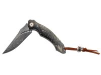 Складной нож Hatamoto HFK-2434, сталь VG-10 в обкладках из дамасской стали, рукоять стабилизированная древесина