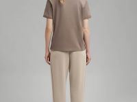 Футболка прямого кроя из мерсеризованного хлопка