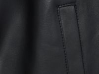 Бомбер из натуральной кожи, Черный