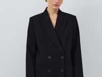 Двубортный жакет, Черный