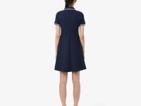 Эластичное платье-поло Lacoste с коротким рукавом