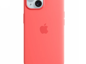 Чехол-накладка Silicone Case with MagSafe для iPhone 15 силиконовый (лососевый)