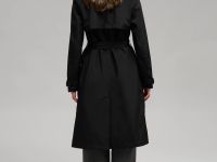 Двубортный тренч с поясом