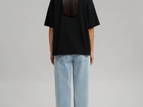 Свободная футболка из хлопкового джерси