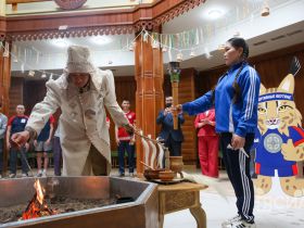 В Доме Арчы зажгли огонь Спартакиады учащихся Якутии