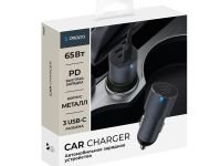 Автомобильное зарядное устройство Deppa (11221) Car Charger 3хType-C/65W (серый)