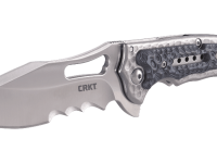 Складной нож CRKT Fossil™ BLACK WITH VEFF SERRATIONS™, сталь 8Cr13MoV, рукоять сталь 2Cr13, накладки G10