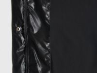 Короткий пуховик с натуральным пухом, Черный