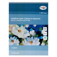 Альбом для гуаши и акрила на спирали Гамма "Студия" А3 12 л 180 г