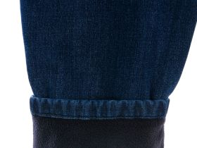 Брюки текстильные джинсовые утепленные флисом для девочек