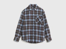 Рубашка в клетку из хлопка, Коричневый