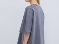 Футболка оверсайз с эффектом стирки, Серый