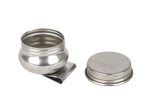 Масленка одинарная металлическая с крышкой Малевичъ