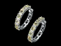 Серьги из серебра с цитринами э0620сг01260360