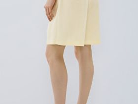 Шорты со складками, Желтый