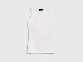 Майка в рубчик, Белый