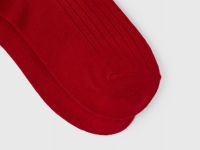 Носки в рубчик с содержанием вискозы, Красный