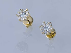 Пусеты из желтого золота э0312пс02210952