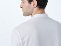 Поло с воротником-стойкой, Белый