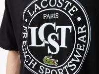 Мужская Футболка Lacoste из плотного хлопка с принтом